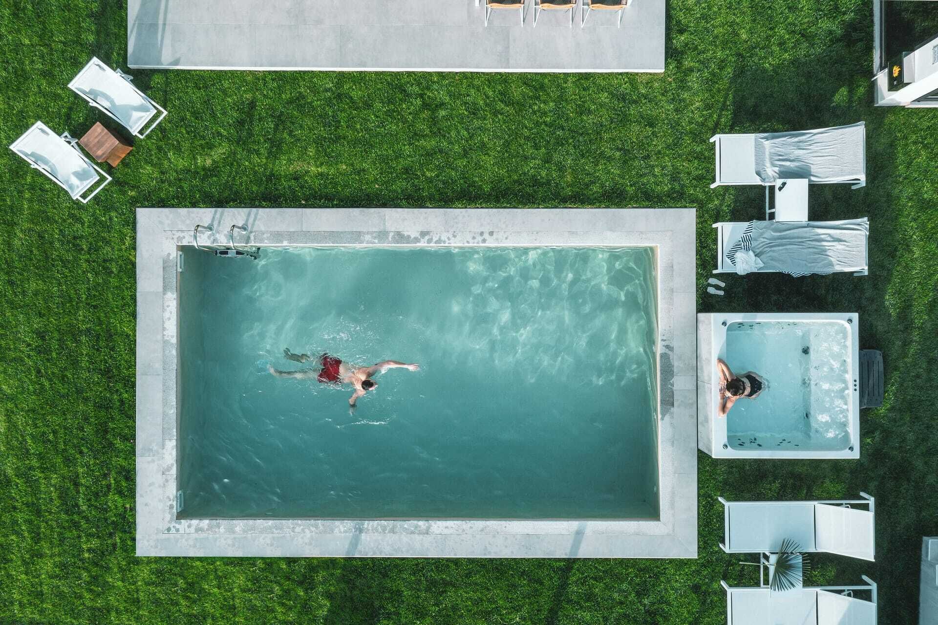 A heated pool