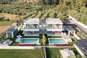 Exterior - Estellar Villa with pool and sea view,garden with sports activities, living room (Chalkidiki)