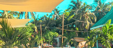 2 outdoor pools, pool umbrellas, sun loungers