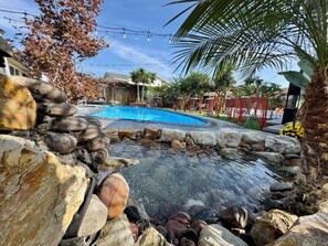 Outdoor pool, a heated pool