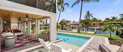 Outdoor pool, a heated pool