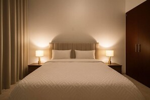 1 bedroom, iron/ironing board, WiFi, bed sheets - Convenient Location in JVC Bright 1BR with Balcony (Dubai)
