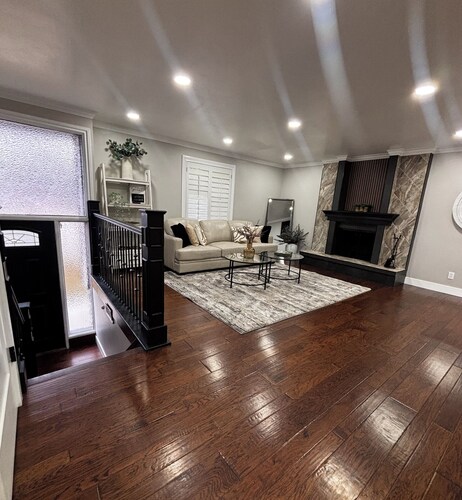 Newly remodeled home on a quiet street with a large yard.