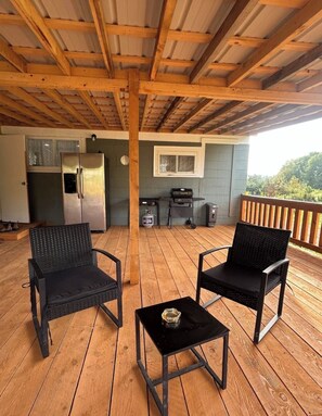 Terrace/patio - Farmhouse Stay w/Deck, Pond, Cows & Country Views (Otego)