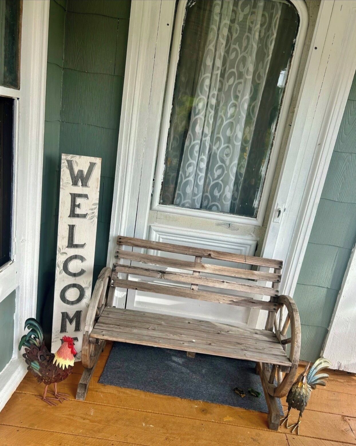 Little farmhouse area on the front porch