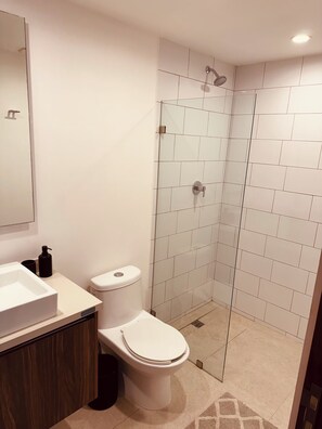 Shower, towels, soap, toilet paper - Superb New 2 room apartment with great amenities in Playa del Carmen in 38th (Playa del Carmen)