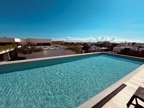 Pool - Superb New 2 room apartment with great amenities in Playa del Carmen in 38th (Playa del Carmen)