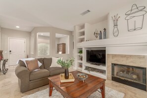 Smart TV, fireplace, offices