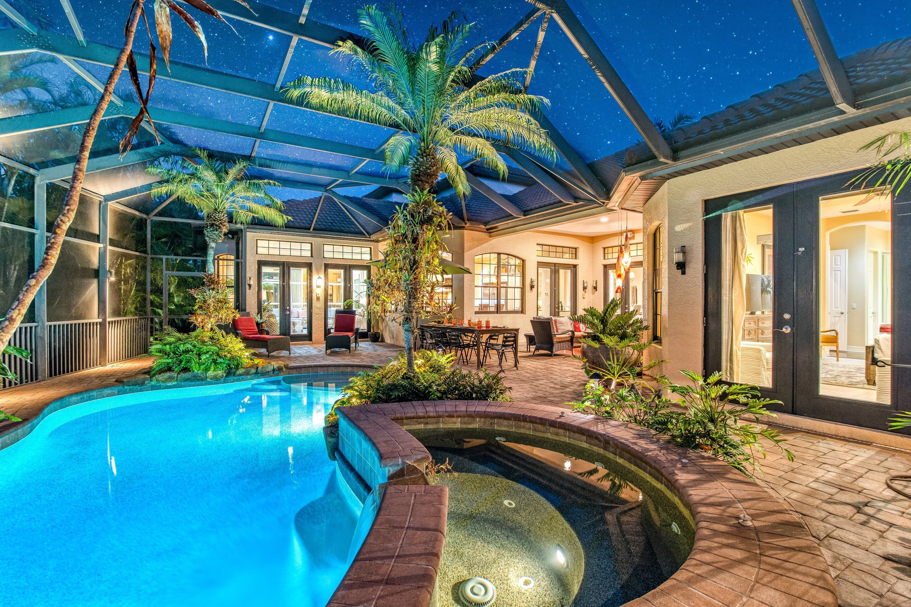 Una piscina riscaldata