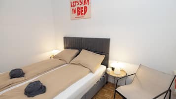 1 間睡房、熨斗/熨衫板、免費 Wi-Fi、床單