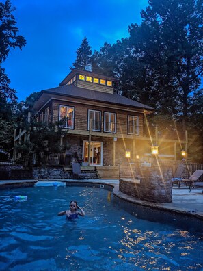 Una piscina riscaldata