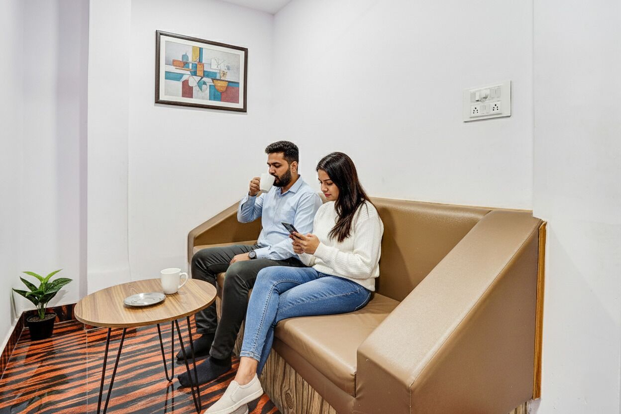 Sitteområde i lobbyen