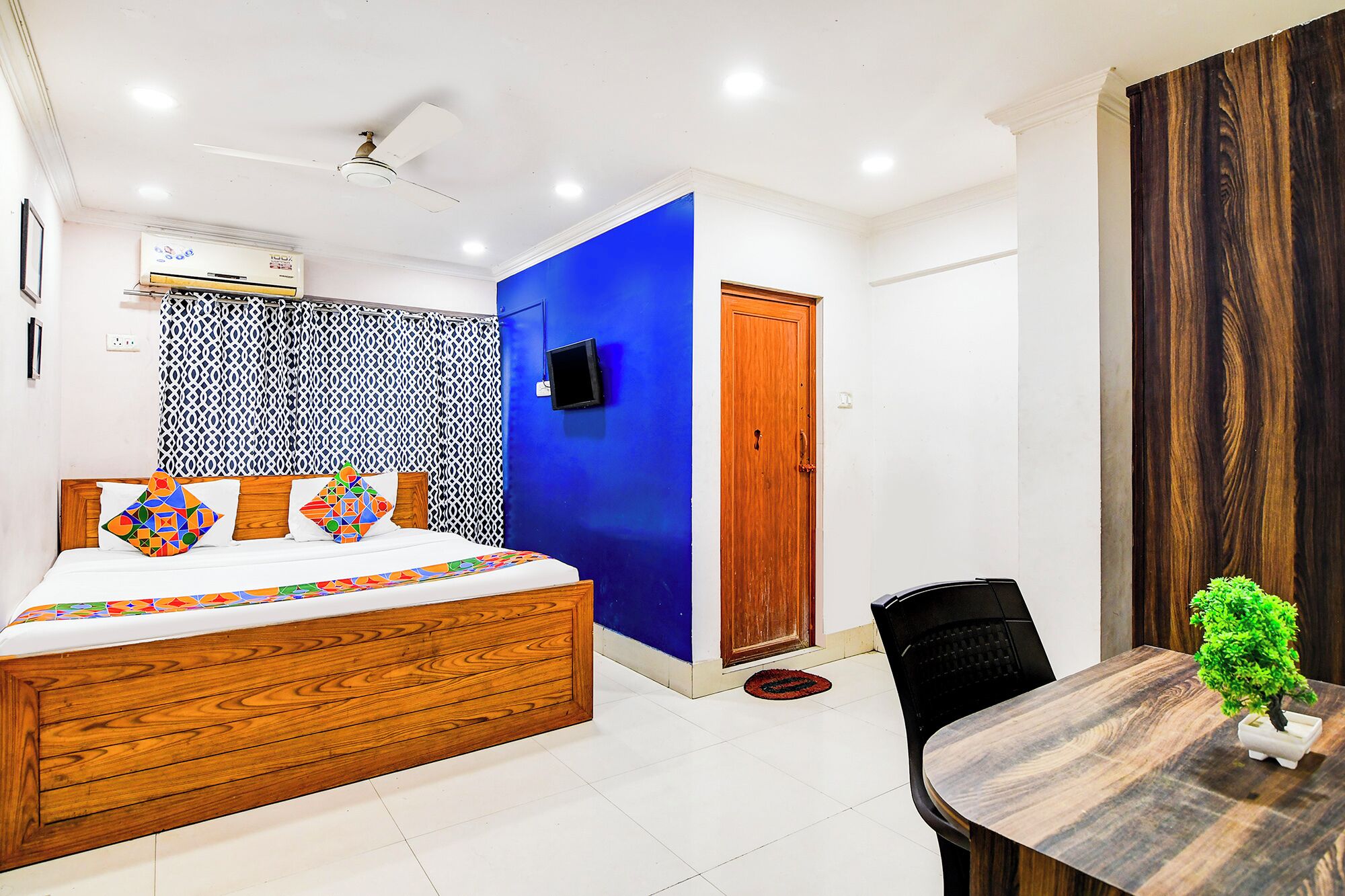 Sengetøy i egyptisk bomull, sengetøy av topp kvalitet og safe på rommet