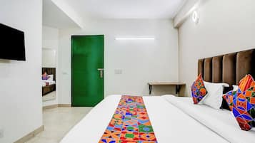 Sengetøy i egyptisk bomull, sengetøy av topp kvalitet og safe på rommet