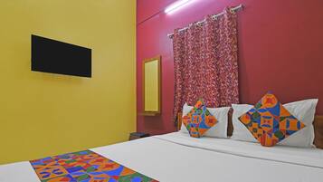 Sengetøy i egyptisk bomull, sengetøy av topp kvalitet og safe på rommet