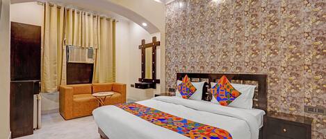 Lakens van Egyptisch katoen, luxe beddengoed, een kluis op de kamer