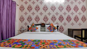 Sengetøy i egyptisk bomull, sengetøy av topp kvalitet og safe på rommet