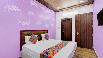 Lakens van Egyptisch katoen, luxe beddengoed, een kluis op de kamer