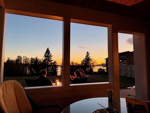 Terrace/patio - The Birches on Marbles Way | Snowmobile Access | Waterfront Access on Rangeley Lake (Rangeley)
