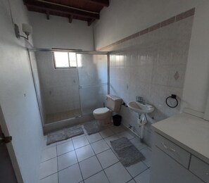 Shower, hair dryer, towels, toilet paper - Serene 1-bedroom condo with AC in charming Noord - unit B (Noord)