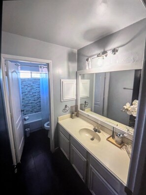 Hair dryer, towels, soap, toilet paper - Charming four bedroom two bath in Little Elm,TX (Little Elm)