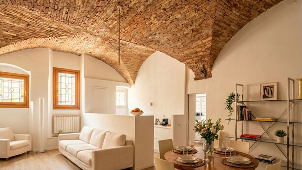 Deluxe Apartment, Garden View | Living area - Le Volte di via Portica (Assisi)