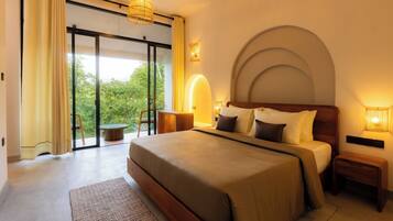 Deluxe Double Room, Garden View | Desk, laptop workspace, free WiFi