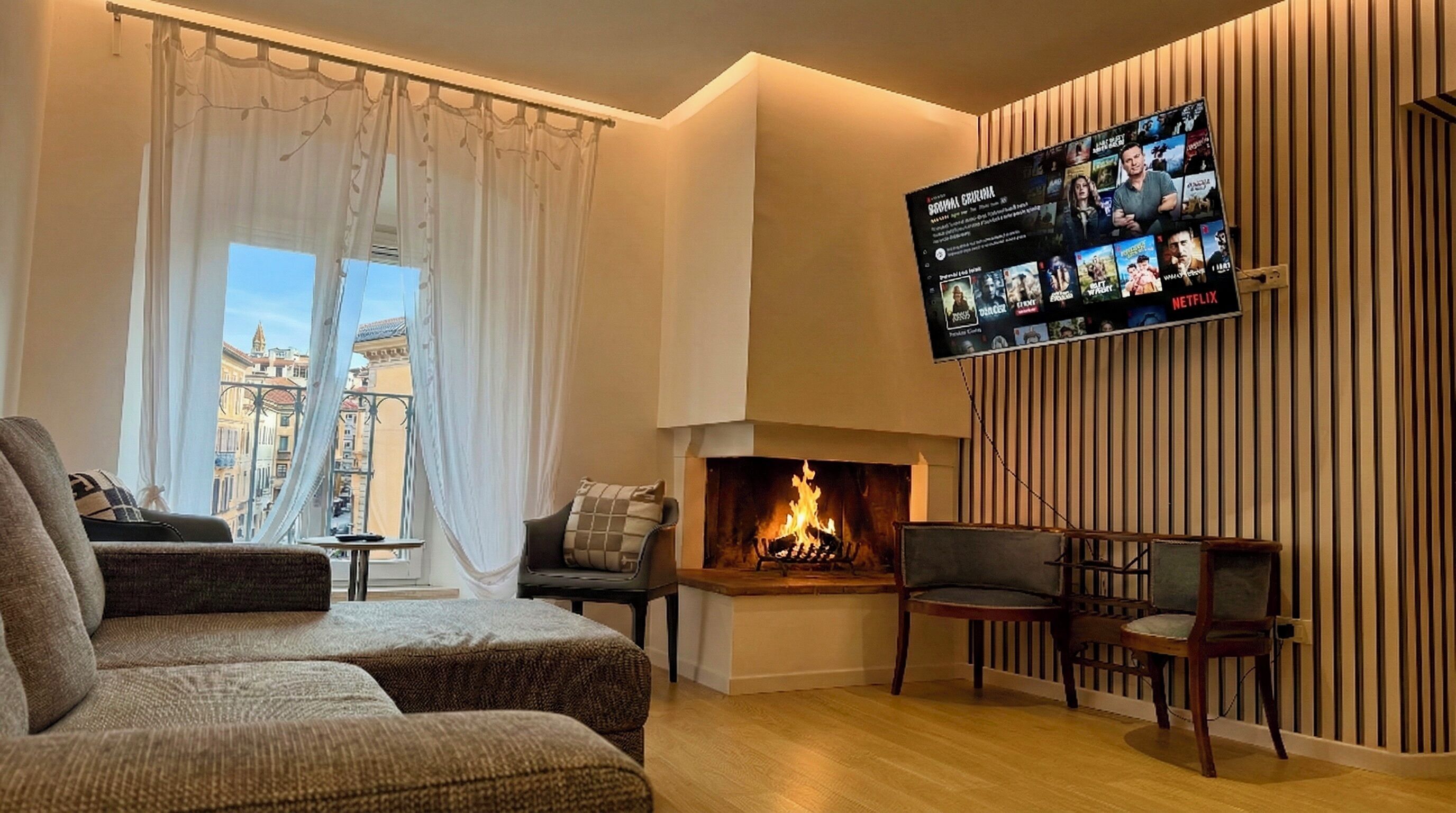 Appartement Luxe, vue ville | Coin séjour