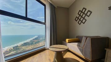 In-room safe, desk, laptop workspace, blackout curtains