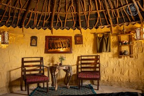 Classic Cottage, Courtyard View | Living area - DREAMTIME BUNGALOW (Jaisalmer)