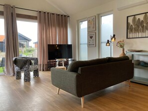 House, 2 Bedrooms, Patio, Garden View | Living room - 5-person Chalet La Cabana by the Water With Parking Space (Anjum)