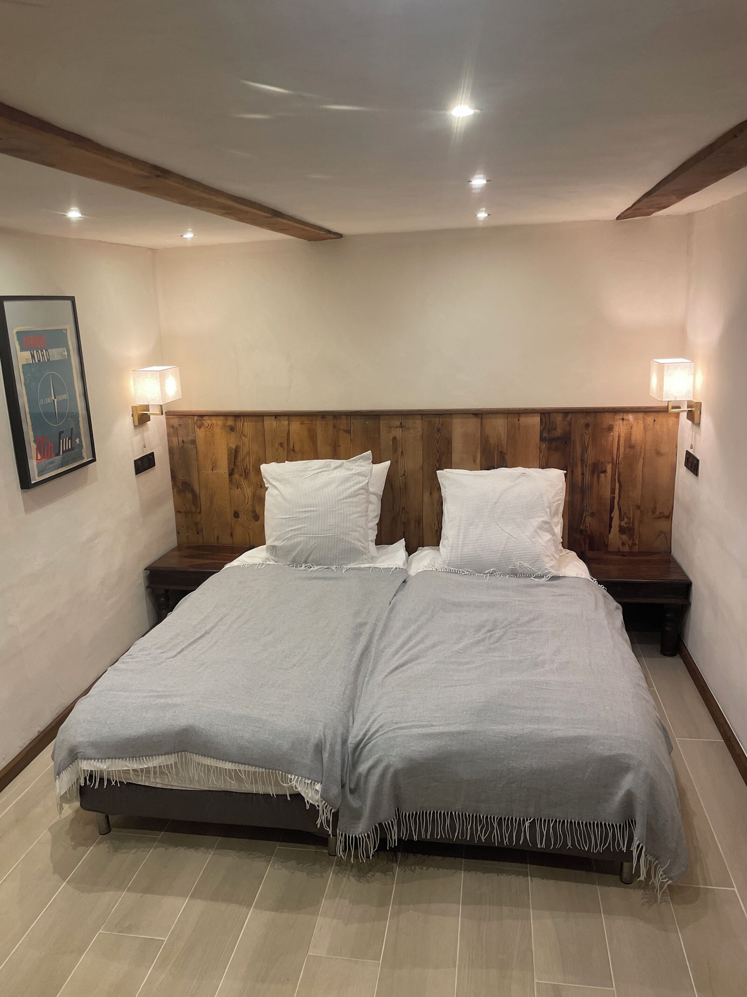 1 habitación y ropa de cama 