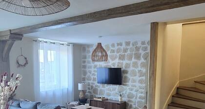 Renovated house facing the Loire for 6 people + garden on the Loire cycle route