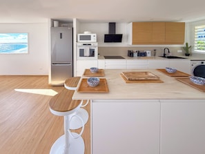 Private kitchen - Nouveau! Appartement 3 lits avec la plus belle vue de la Baie Orientale (Saint-Martin)
