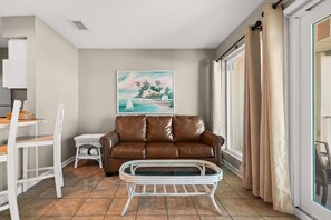 Living area - Waterfront escape w/ beach access & daily tickets (Panama City Beach)