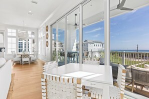 Dining - The Palm 30a Opulent 7bdrm home Steps from the Beach. Golf cart, heated pool. (Inlet Beach)