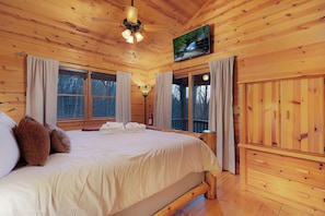 Iron/ironing board, WiFi, bed sheets - Acorn Ridge – Mountain Cabin with Hot Tub, Firepit & Scenic Outdoor Livin (Cherry Log)