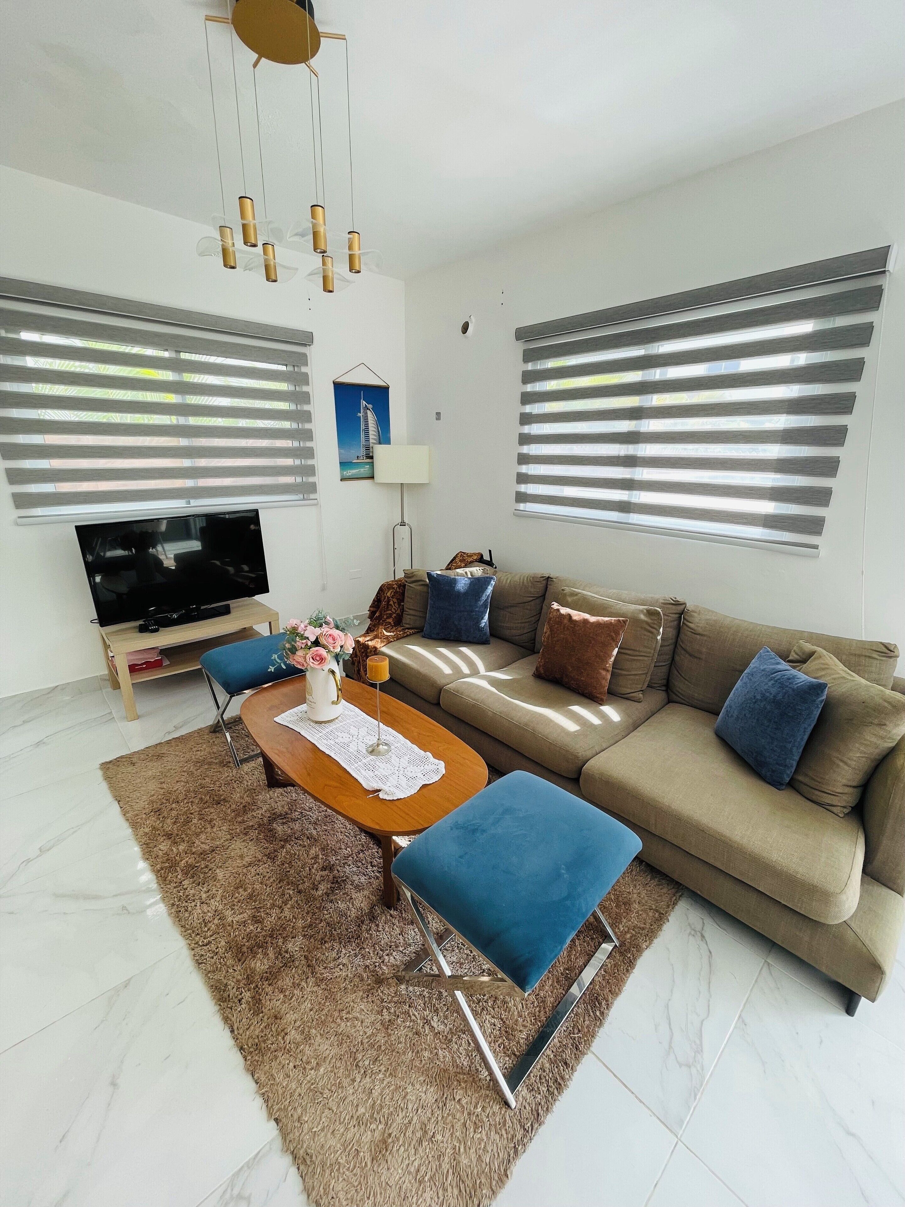 Villa, Patio | Living area | 50-inch Smart TV with digital channels, streaming services