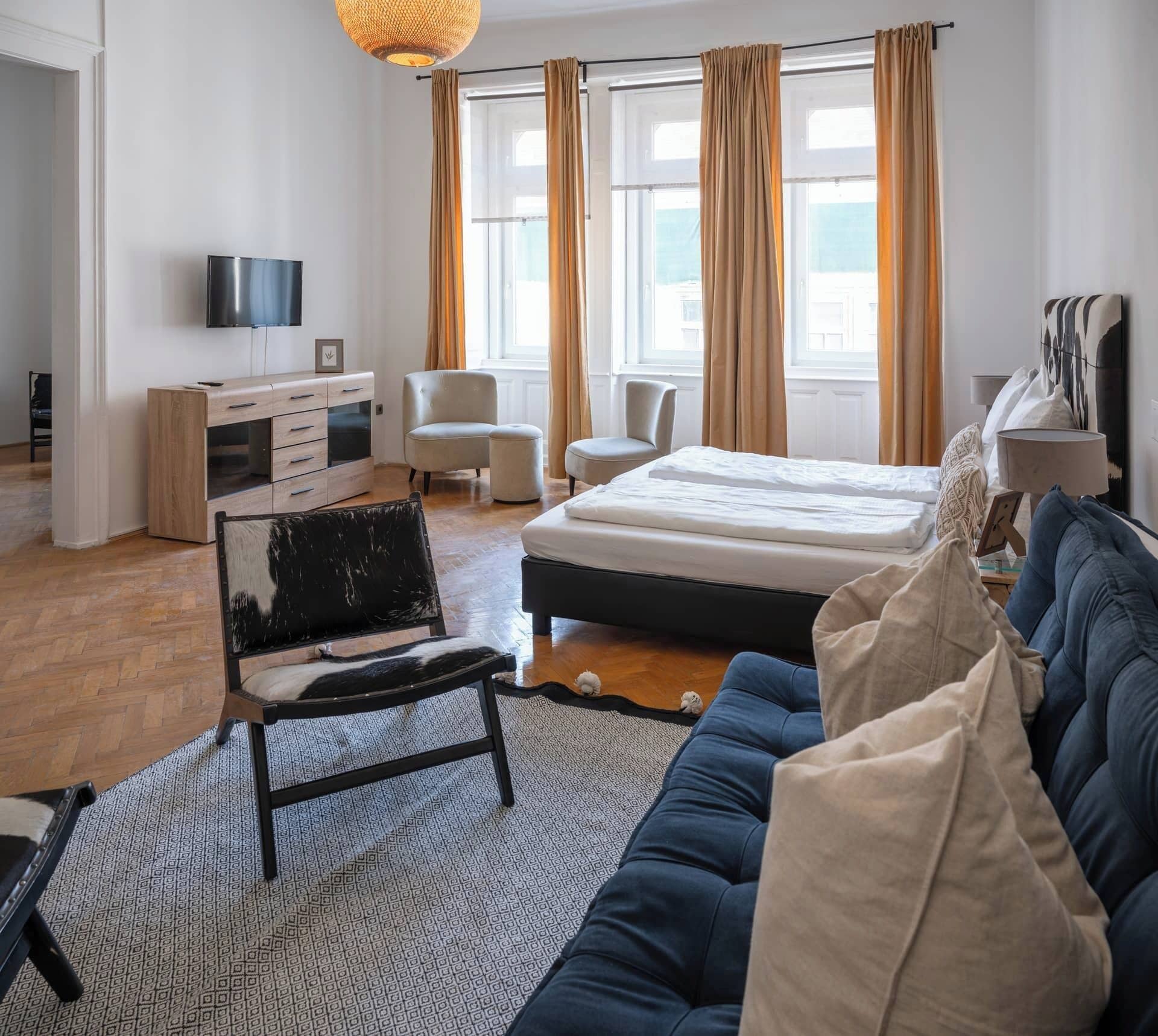 Lägenhet - utsikt mot staden | Värdeförvaringsskåp på rummet, gratis wi-fi och sängkläder