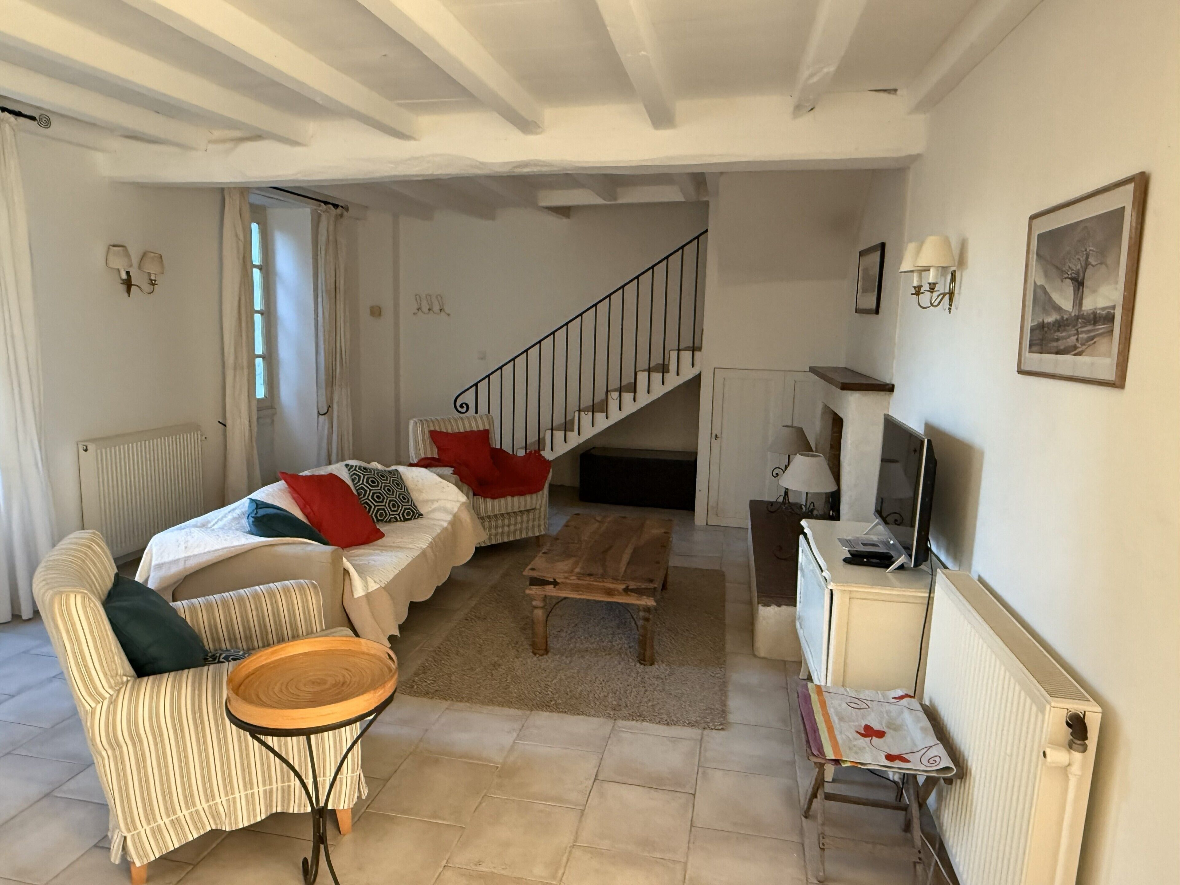 Télévision, cheminée, jeux vidéo, livres