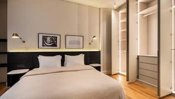 Egyptian cotton sheets, premium bedding, memory-foam beds, free minibar