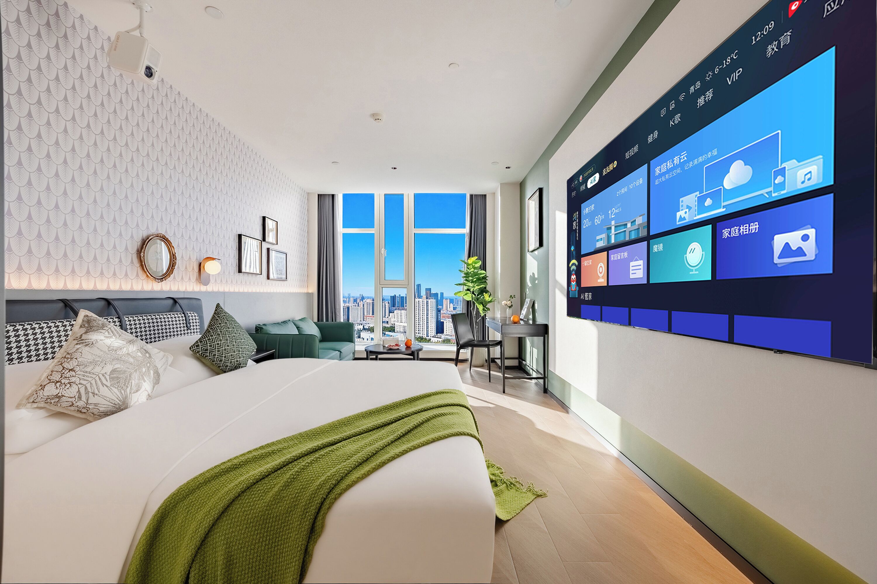 Premium bedding, individually decorated, individually furnished, desk