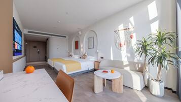 Premium bedding, individually decorated, individually furnished, desk