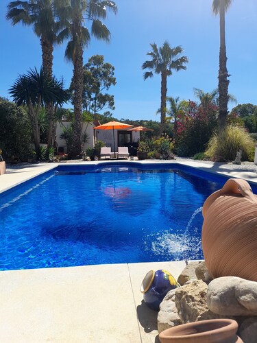 Casita in tropical gardens with 10x5 mtr pool