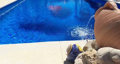 Casita in tropical gardens with 10x5 mtr pool