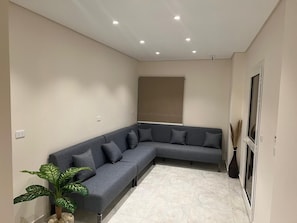 Televisión LED, chimenea, películas con cargo