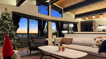 Smart TV, chimenea, libros, monitor de computadora