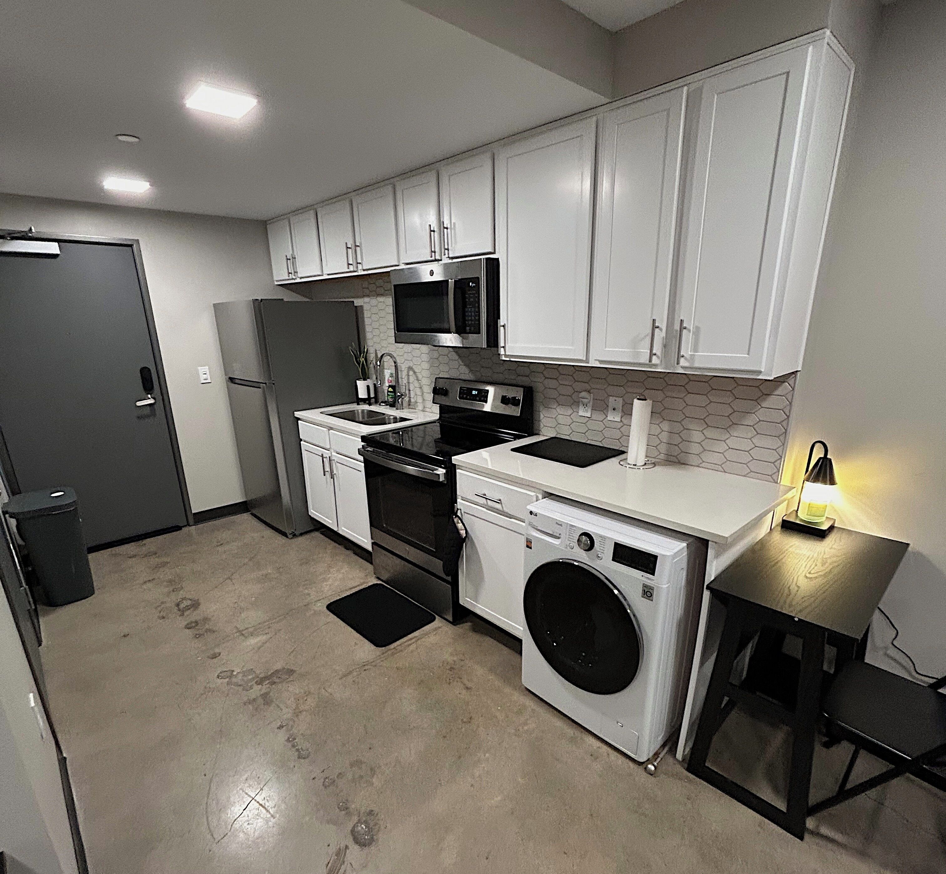 Microwave, oven, stovetop, dishwasher