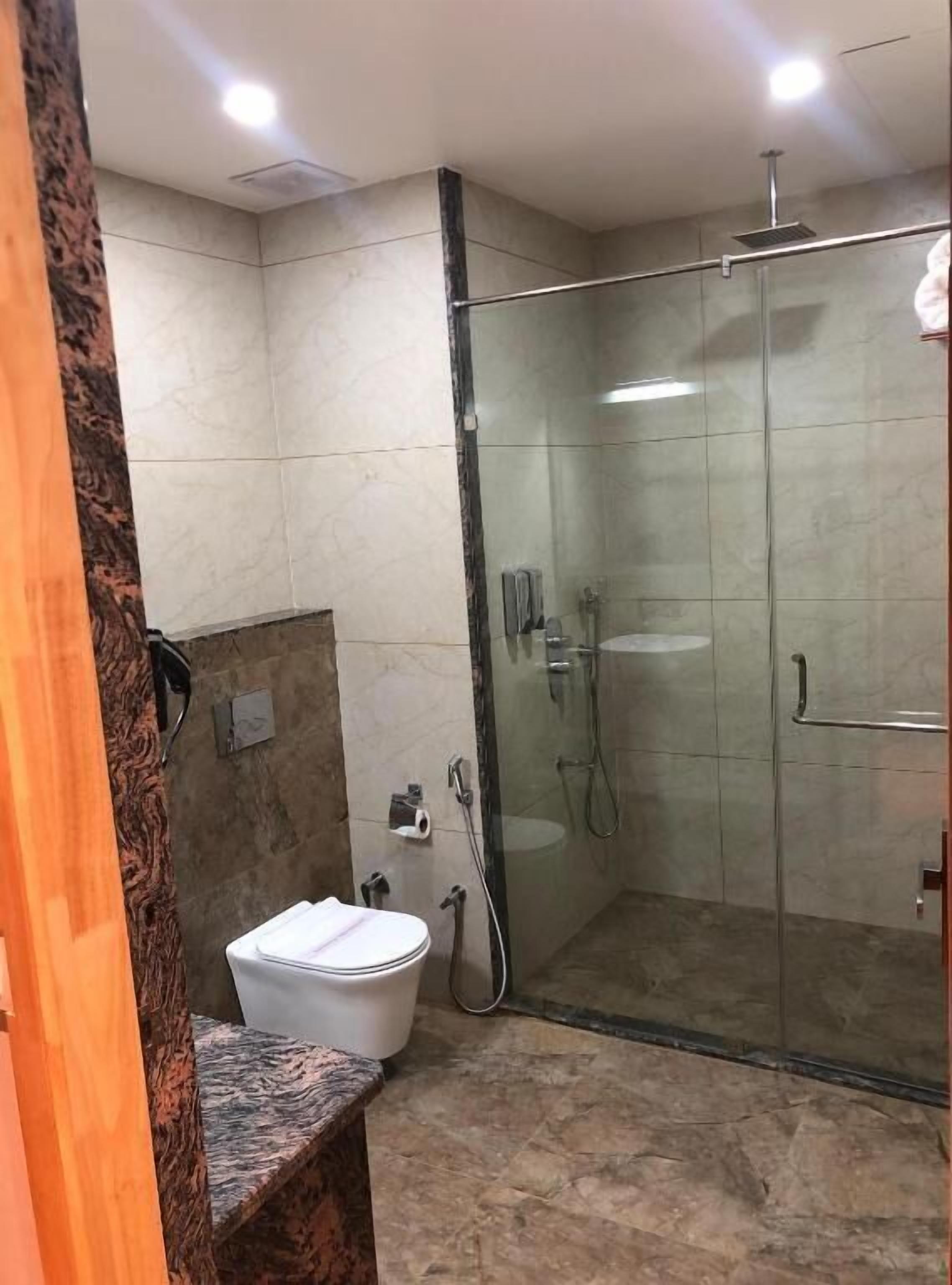 淋浴設備、免費盥洗用品、吹風機、毛巾