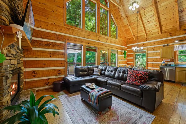 Smart TV, fireplace